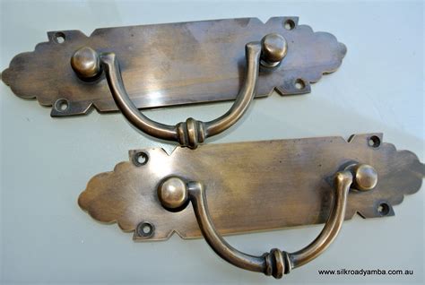 old antique box with numbered metal handles|antique drawer handles.